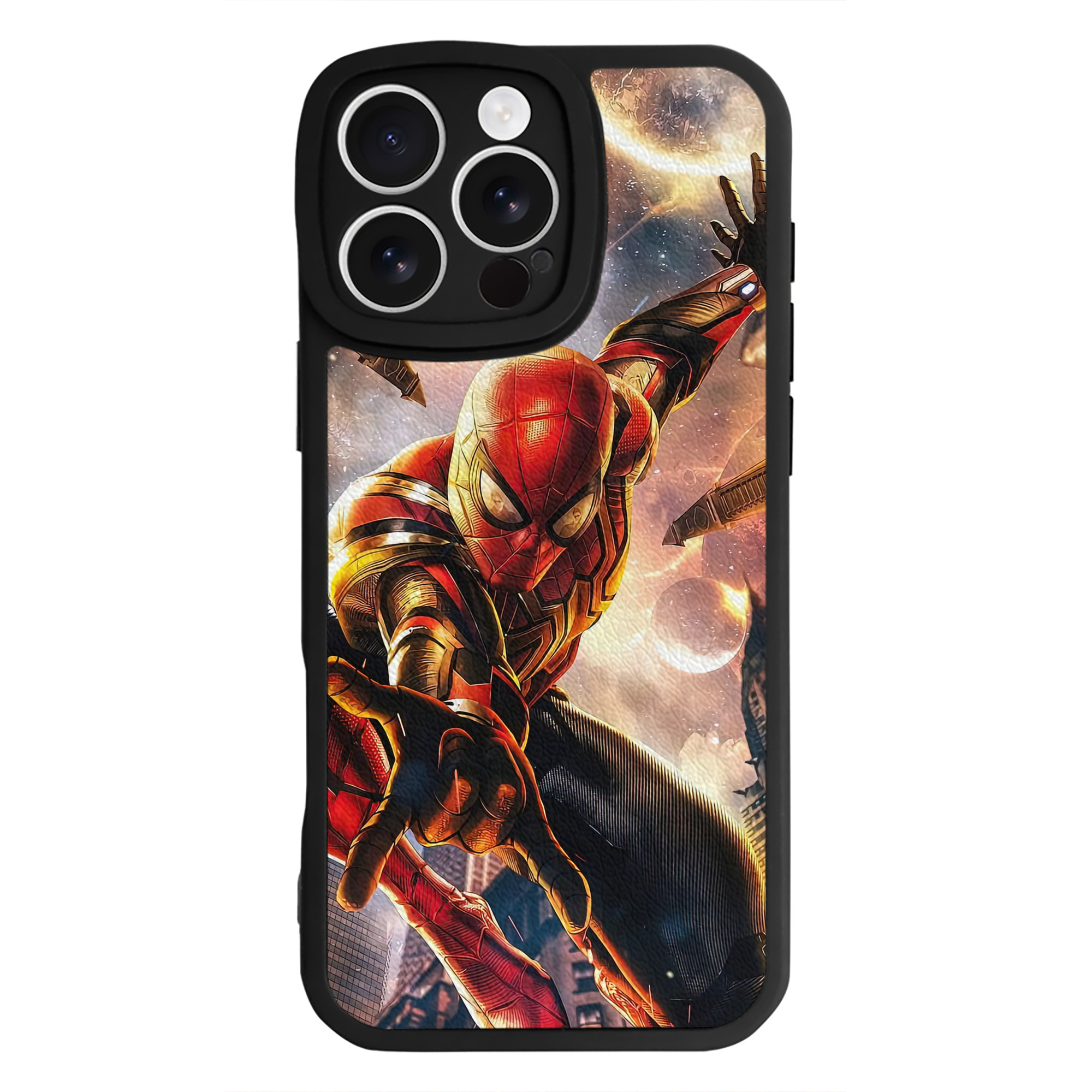 Spider Man スパイダーマン 【iPhone 16シリーズ対応】シリコンスマホケース（レザー調） 材質：シリコン